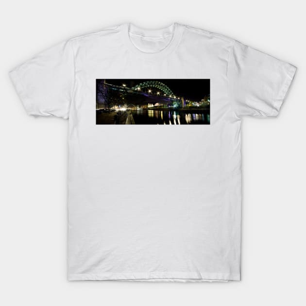 The Tyne Bridge Panoramic T-Shirt by davehudspeth